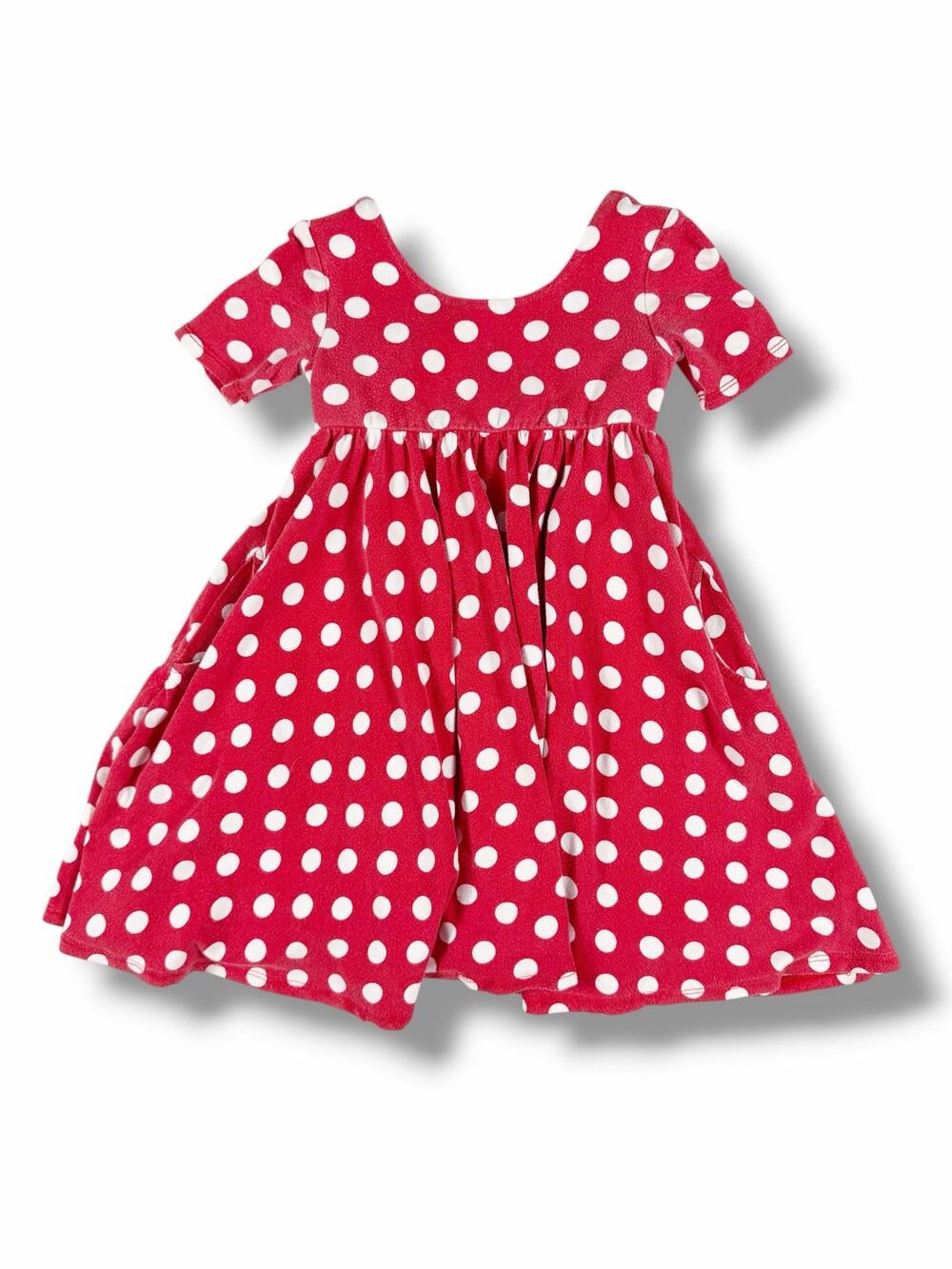 Remie Girl Minnie Mouse Red White Polka Dot Twirl Dress Size 4